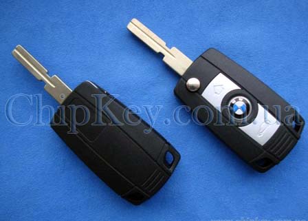 Ключ Bmw выкидной 3 кнопки hu58, с чипом id44(pcf7935), 433Mhz