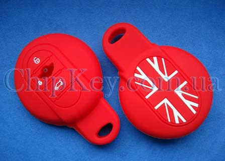 Чехол BMW Mini для smart key 3 кнопки, красный