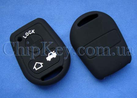 Чехол BMW силиконовый 3 кнопки, черный