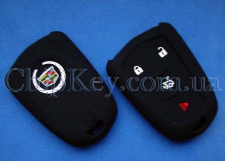 Чехол Cadillac Smart Key силиконовый 4 кнопки