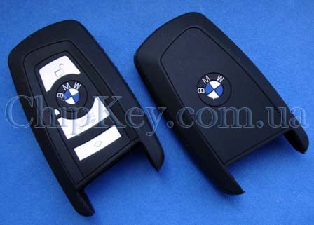 Чехол BMW F Series для smart key силиконовый 4 кнопки, черный
