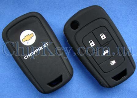 Чехол Chevrolet силиконовый 4 кнопки, черный