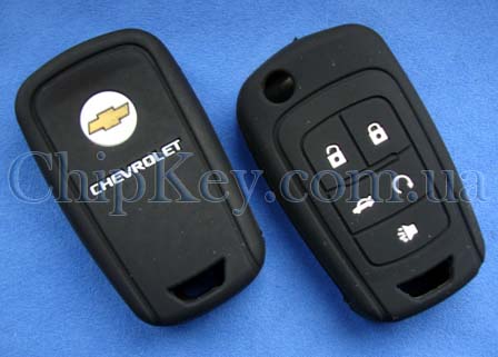 Чехол Chevrolet силиконовый 5 кнопок, черный