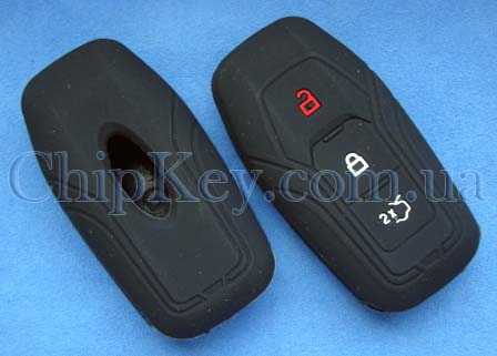 Чехол Ford силиконовый 3 кнопки, черный