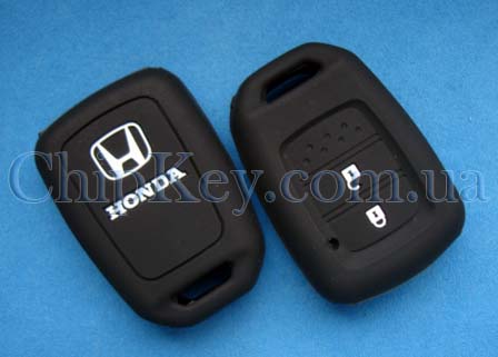 Чехол Honda силиконовый для ключа 2 кнопки, черный