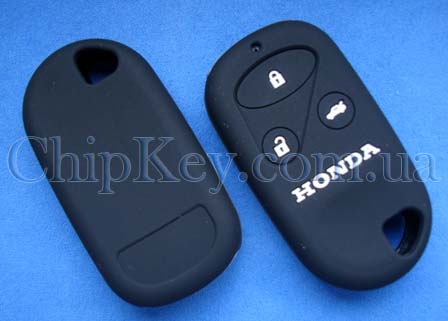 Чехол Honda силиконовый 3 кнопки, черный
