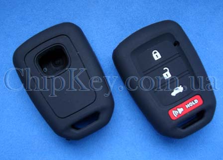 Чехол Honda силиконовый для ключа 4 кнопки, черный