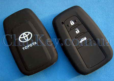 Чехол Toyota Smart Key силиконовый 3 кнопки, черный