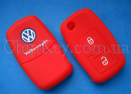 Чехол Volkswagen 2 кнопки, красный