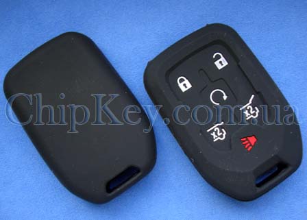 Чехол Chevrolet силиконовый 5 кнопок, черный