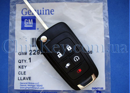 Ключ Chevrolet Volt GM OEM 11-15 Keyless выкидной,  315Mhz, original