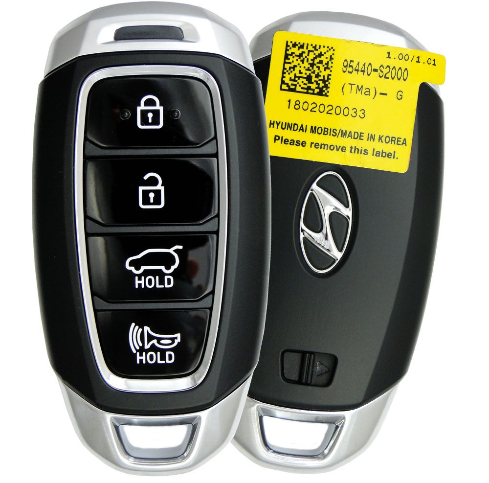 Ключ Hyundai Santa Fe 2019-, FCC ID: TQ8-FOB-4F19 95440-S2000 Smart Key 4 кнопки, id52 HT3, 433Mhz, original USA