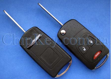 Ключ Chrysler Dodge Jeep выкидной (корпус) 3 кнопки