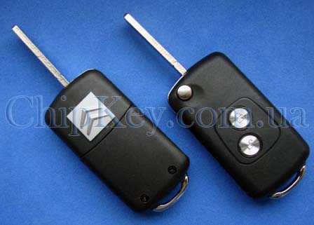 CITROEN выкидной ключ (корпус) 2 - кнопки, лезвие VA2