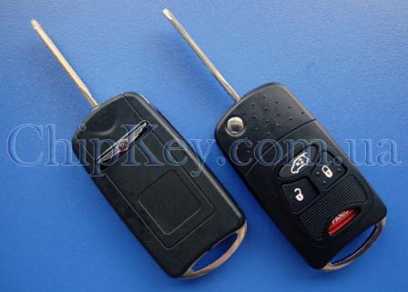 Ключ Chrysler Dodge Jeep выкидной (корпус) 4 кнопки