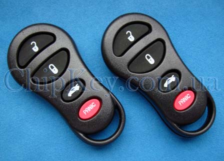 Пульт Chrysler Dodge Jeep (корпус) 3 кнопки 1 кнопка (Panic)