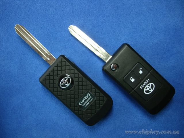 Ключ Toyota выкидной (корпус) 2 кнопки, лезвие toy43