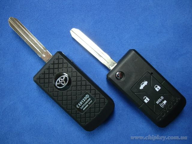 Ключ Тойота выкидной (корпус) 4 кнопки, лезвие toy43