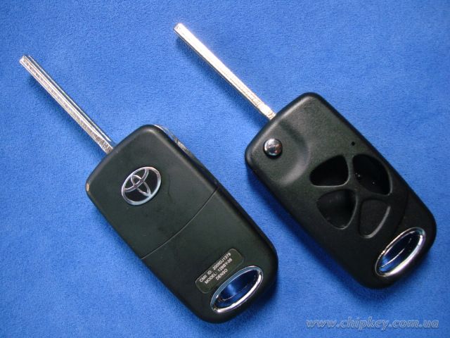 Ключ Toyota Camry V40 выкидной (корпус) 3 кнопки, лезвие toy43