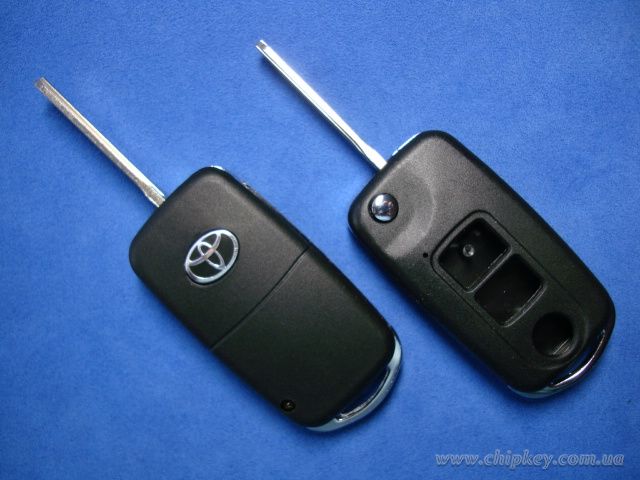Ключ Toyota выкидной (корпус) 3 кнопки, лезвие toy43
