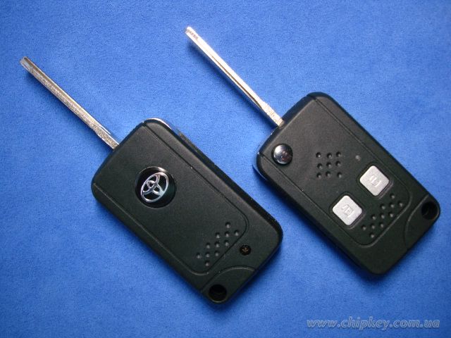 Ключ Toyota выкидной (корпус) 2 кнопки, лезвие toy43