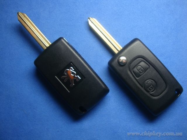 Выкидной ключ Peugeot (корпус) 2 кнопки, лезвие SIX9