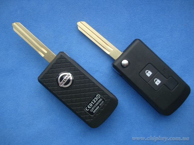 Ключ Nissan выкидной (корпус) 2 кнопки, лезвие nsn14