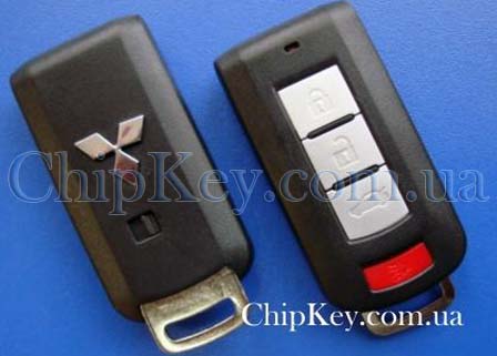 Mitsubishi Smart Key (корпус) 3 кнопки 1 кнопка (Panic)