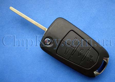 Ключ Buick выкидной (корпус) 4 кнопки, Opel style