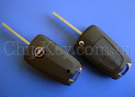 Ключ Opel выкидной (корпус) 2 кнопки, лезвие hu100