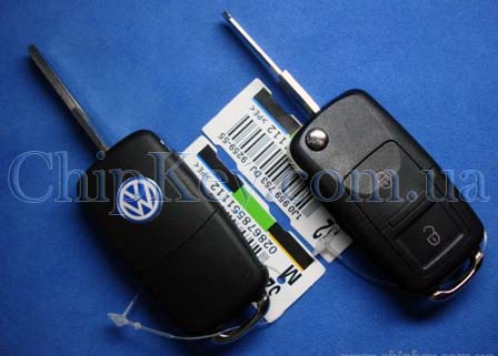 Ключ Volkswagen выкидной (корпус) 2 кнопки, лезвие hu49