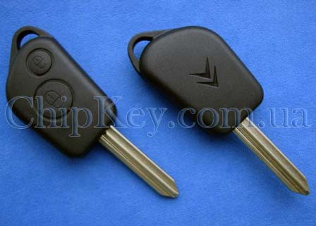 Ключ Citroen (корпус) 2 кнопки, лезвие six9