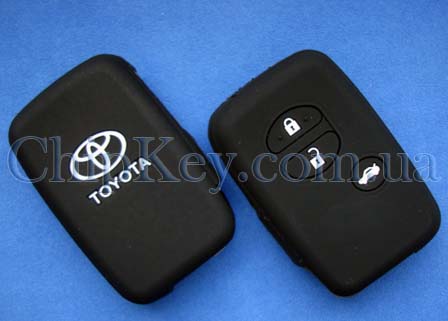 Чехол Toyota Smart Key силиконовый 3 кнопки, черный