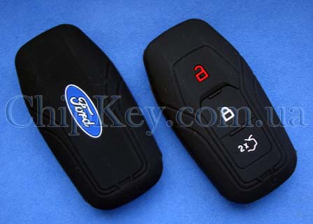 Чехол Ford силиконовый 3 кнопки, черный