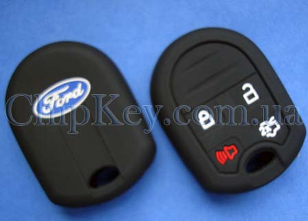 Чехол Ford силиконовый 4 кнопки, черный