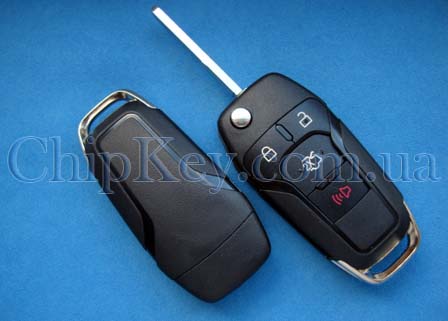 Ключ Ford выкидной (корпус) 4 кнопки, лезвие hu101