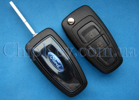 Ключ Ford выкидной (корпус) 2 кнопки, лезвие hu101
