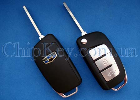 Ключ Geely Emgrand, Dorsett выкидной (корпус) 3 кнопки