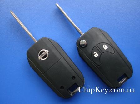 Ключ Nissan Cube, Micra, Note, Juke, Qashqai выкидной (корпус) 2 кнопки