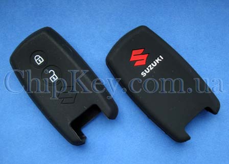 Cиликоновый чехол Suzuki Smart Key 2 кнопки, черный