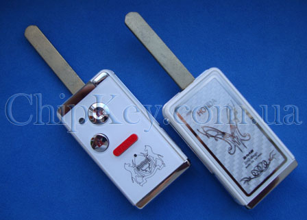 Ключ Honda выкидной (корпус) 2 кнопки 1 кнопка (Panic) exclusive