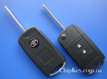 Ключ Toyota выкидной (корпус) 2 кнопки