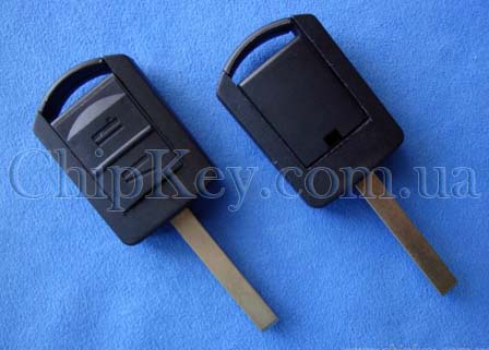 Ключ Opel (корпус) 2 кнопки, лезвие hu100