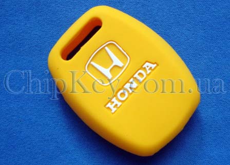HONDA чехол силиконовый для ключа 2 кнопки, желтый