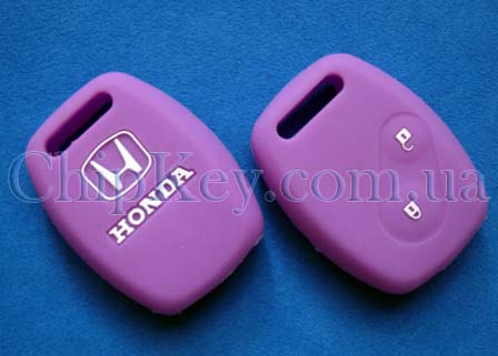 HONDA чехол силиконовый для ключа 2 кнопки, сиреневый