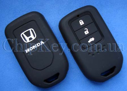 Чехол Honda Smart Key силиконовый 3 кнопки, черный