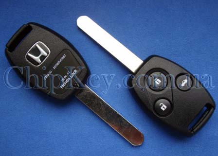 Ключ Honda Accord VII с 2008-2010, 3 кнопки, с чипом id46(pcf7941), 433 Mhz