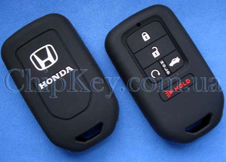 Чехол Honda Smart Key силиконовый 5 кнопок, черный