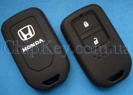 Чехол Honda Smart Key силиконовый 2 кнопки, черный