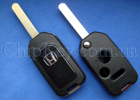 Ключ Honda выкидной (корпус) 2 кнопки 1 кнопка (Panic)